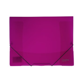 oxybag Dreiflügelmappe A4 mit Gummizug OPALINE magenta