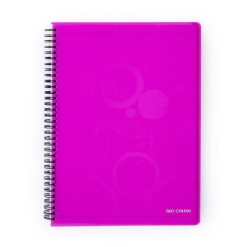 oxybag Collegeblock A4 PP liniert 60 Blatt NEO COLORI pink