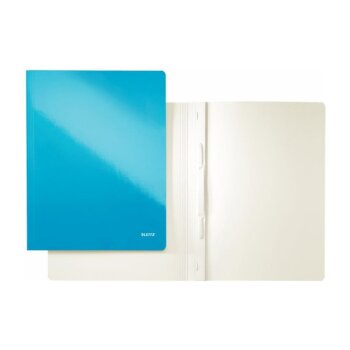 LEITZ Schnellhefter WOW, DIN A4, Karton, blau metallic