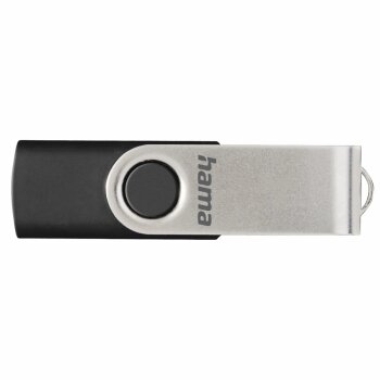 hama USB 2.0 Speicherstick "Rotate" 16 GB schwarz/silber