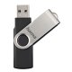 hama USB 2.0 Speicherstick "Rotate" 16 GB schwarz/silber