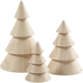 creativ company Weihnachtsbäume aus Holz –...