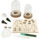 Creativ Company DIY-Set für Deko-Szenen unter Plastikglocken – 1 Pck, H 10+12,5 cm