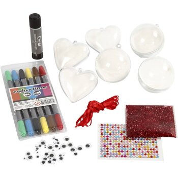 creativ company Kreativ Set Dekoration – 6 Acrylglas-Ornamente