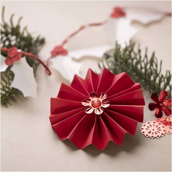 Creativ Company Kreativ-Mix, Papierausschnitt – 1 Pck, Rot, Creme