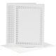 Creativ Company Karten zum Besticken – 6 Set/ 1 Pck, Kartengröße 10,5x15 cm, Umschlaggröße 11,5x16,5 cm, Weiß
