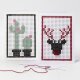 Creativ Company Karten zum Besticken – 6 Set/ 1 Pck, Kartengröße 10,5x15 cm, Umschlaggröße 11,5x16,5 cm, Weiß