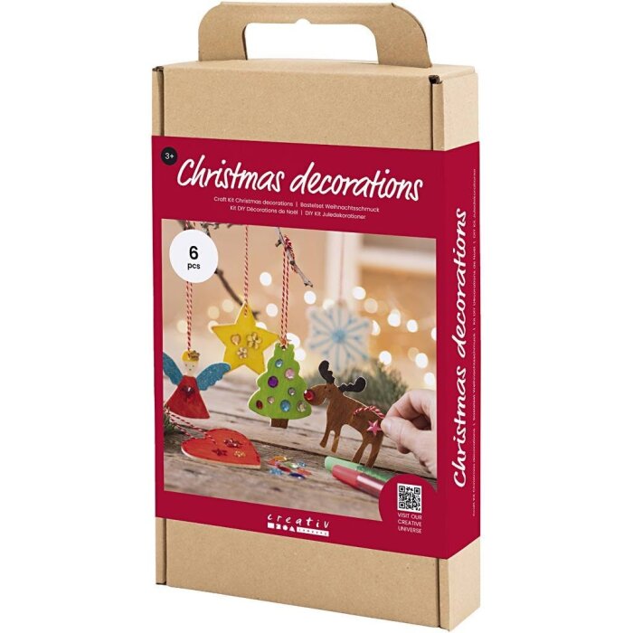 Creativ Company Kreativ Set Weihnachtsschmuck – 1 Pck, Ausmalen
