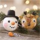 Creativ Company Mini Kreativ Set Weihnachtskugeln – 1 Pck, Rentier und Schneemann