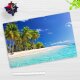 CYD Schreibtischunterlage premium Vinyl 60 x 40 cm Palmen am Meer