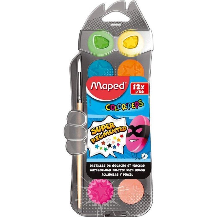 Maped Deckfarbkasten COLORPEPS, 12 Farben