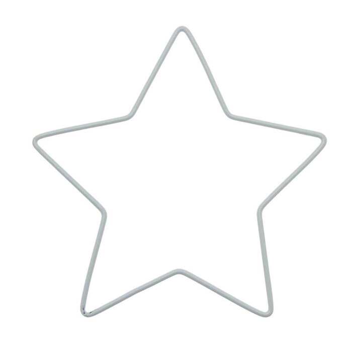 stafil kovový kruh hviezdicový 30 cm biely