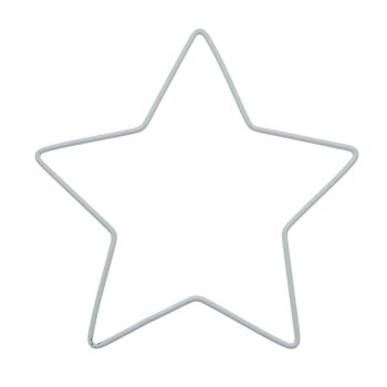 stafil kovový kruh hviezdicový 30 cm biely