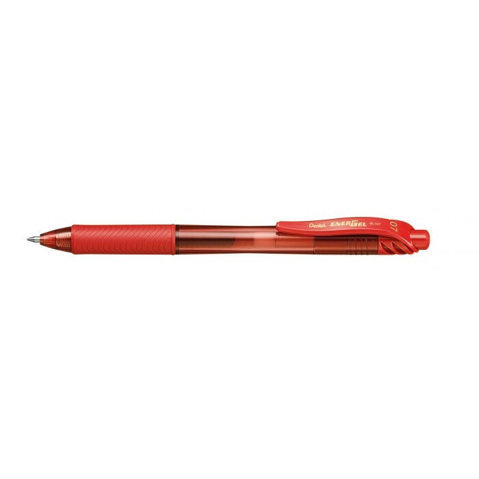 Pentel Liquid Gel-Tintenroller EnerGel-X BL107, rot - Schnelltrocknender Gelschreiber