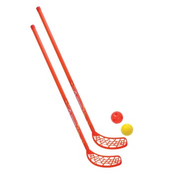 SCHILDKRÖT Fun-Hockey Set, 4-teilig, rot / gelb