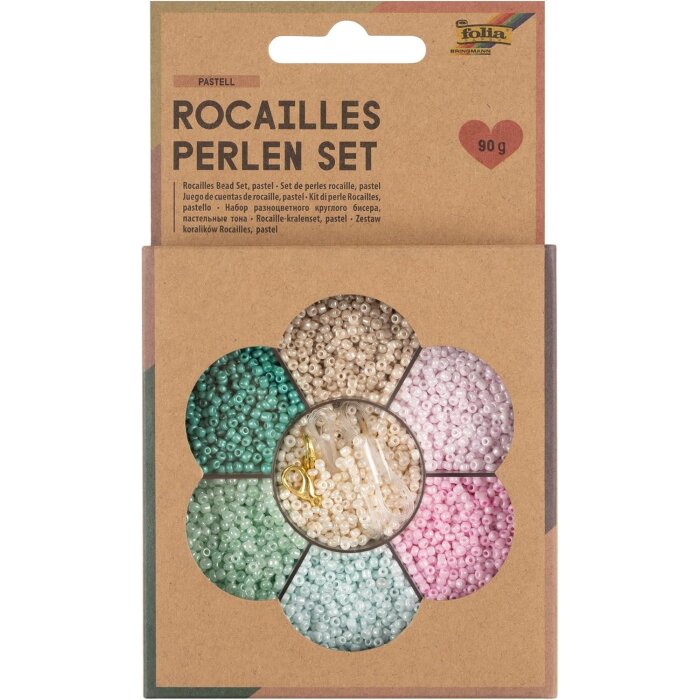 folia sada rokajlových korálok PASTEL