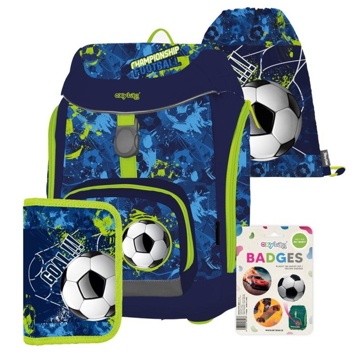 oxybag Školský ruksakový set 4-dielny OXY SHERPY Soccer Spirit