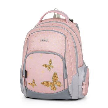oxybag Školský ruksakový set 3-dielny OXY GO Butterfly Gold