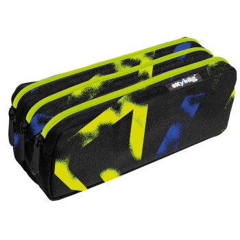 oxybag Schüttelpenal 3 Fächer Neon