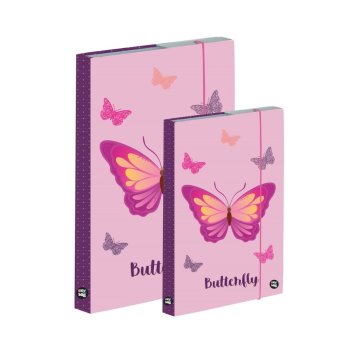 oxybag Heftboxen Set A4 + A5 Butterfly pink