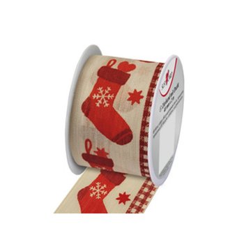 SUSY CARD Weihnachts-Textilband "Happy socks"