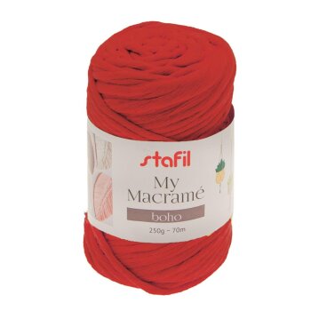 stafil My Macramé boho 250 g 70 m červená