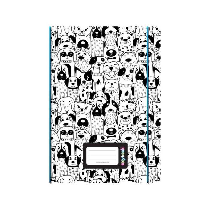 oxybag Oxybook PP A4, linajkovaný, 40 listov ART Dogs