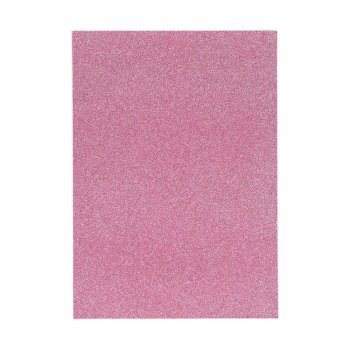 SPIRIT Moosgummi Glitter, selbstklebend - hell pink