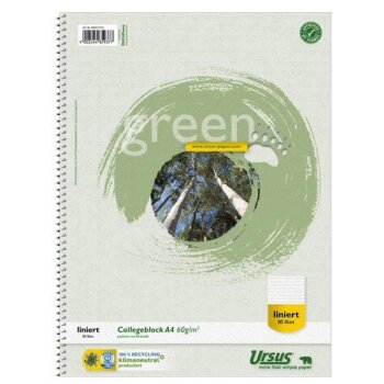 URSUS green špirálový blok College -...