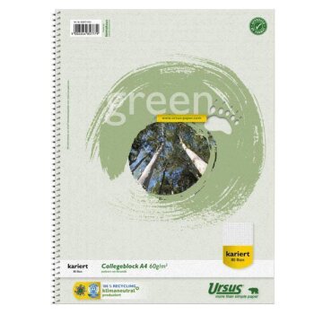 URSUS green špirálový blok College -...