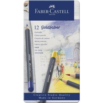 FABER-CASTELL farbičky GOLDFABER - 12 ks - kovové...