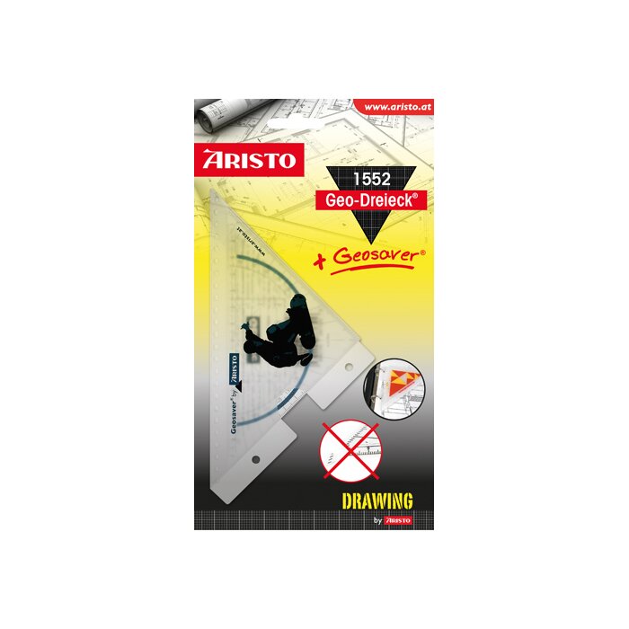 ARISTO Geodreieck® 16 cm transparent, mit Geosaver® Skater (AR17729B)