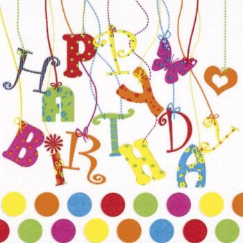 ti-flair Servietten 33 x 33 cm 20 Stück Happy...