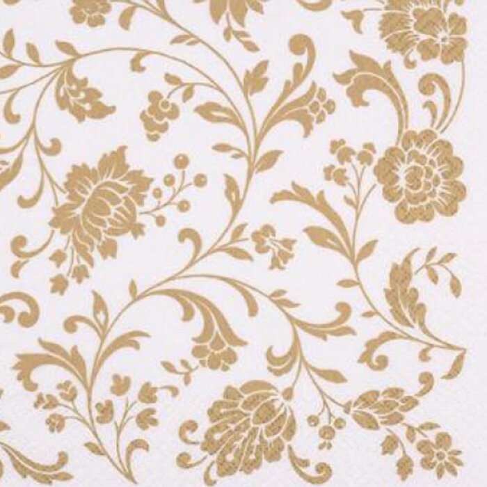 ti-flair Servietten 33 x 33 cm 20 Stück Flower Gold