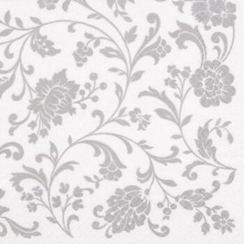 ti-flair Servietten 33 x 33 cm 20 Stück Grey Flowers