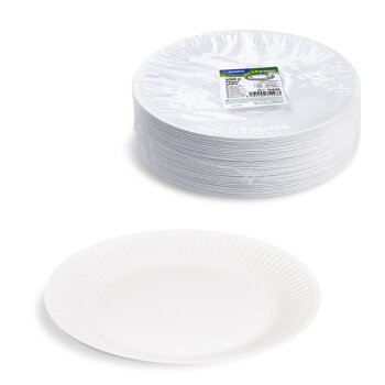 WIMEX Pappteller rund 23 cm weiss 100er