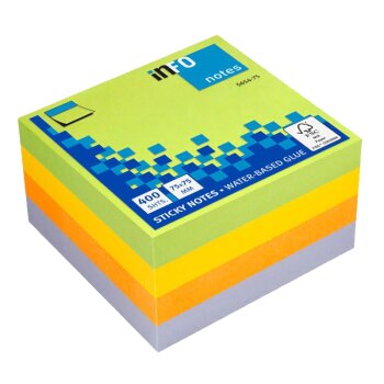 inFo notes samolepiace bločky 75 x 75 mm 400 listov spring