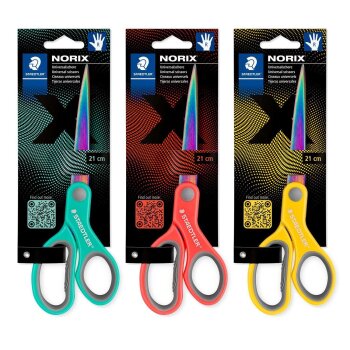 STAEDTLER NORIX 965 univerzálne nožnice 21 cm červené