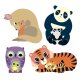 DJECO Sticker Tiere Mütter und Babys 120 Stück