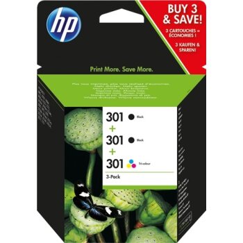 HP  301 Multipack 3er Schwarz / Schwarz / Color...