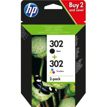 HP  302 Multipack 2er Schwarz / Color (X4D37AE)