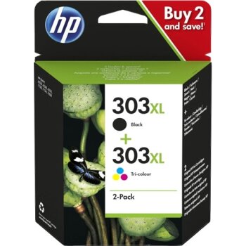 HP  303  XL Multipack 2er Schwarz / Color (3YN10AE)