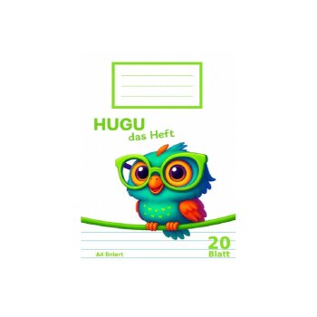 HUGU Schulheft A4 liniert 9 mm 20 Blatt
