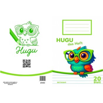 HUGU Schulheft A4 liniert 9 mm 20 Blatt