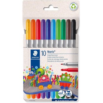 STAEDTLER Doppelfasermaler 10er Etui – Dick &...