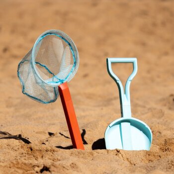 SCHILDKRÖT 2in1 Beachtoy-Set, rot / blau