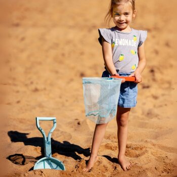 SCHILDKRÖT 2in1 Beachtoy-Set, rot / blau