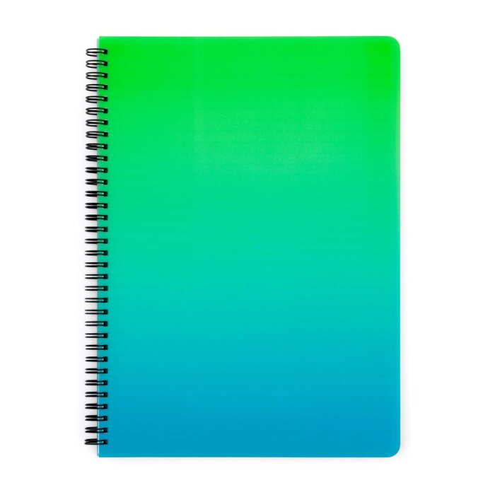 oxybag Collegeblock A4 PP liniert 60 Blatt OMBRE grün/blau