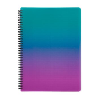 oxybag Collegeblock A4 PP liniert 60 Blatt OMBRE blau/pink
