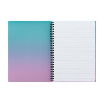 oxybag Collegeblock A4 PP liniert 60 Blatt OMBRE blau/pink